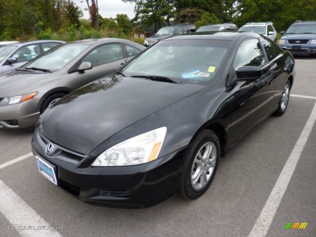 2006 Accord EX Coupe - Nighthawk Black Pearl / Black photo #3
