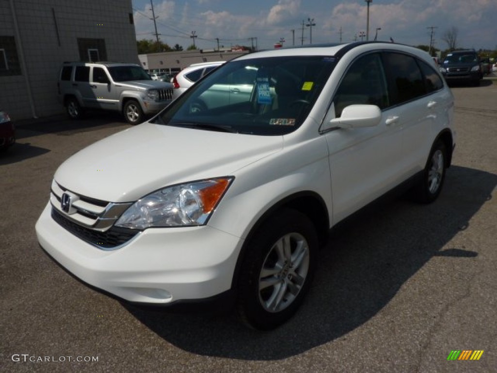 2010 CR-V EX-L AWD - Taffeta White / Gray photo #3