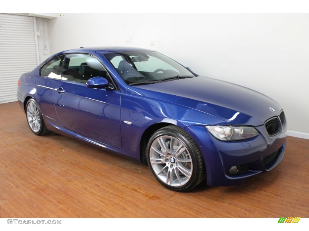 2009 3 Series 335xi Coupe - Montego Blue Metallic / Black photo #2