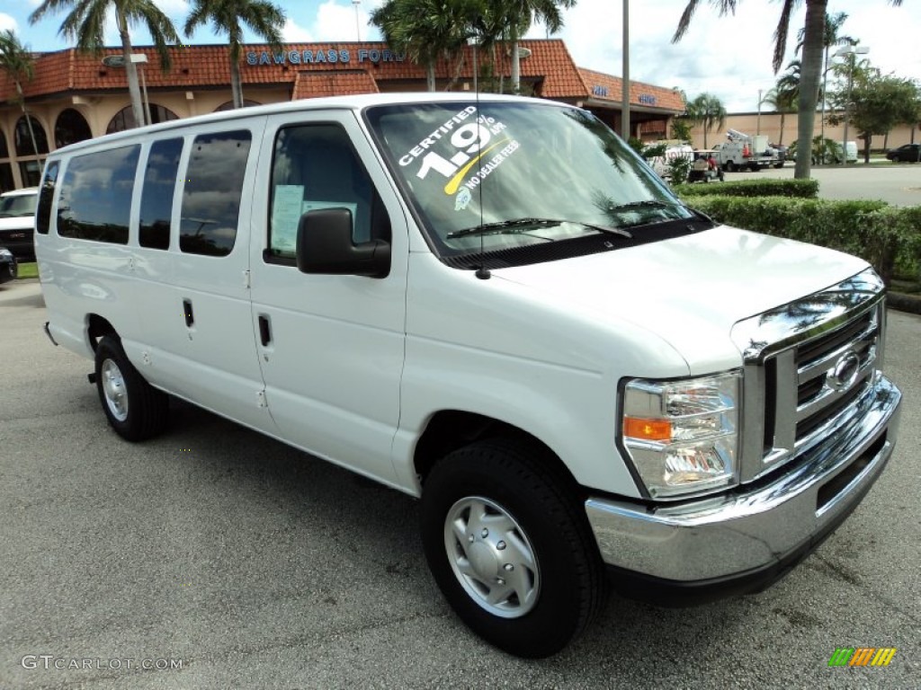 Oxford White 2012 Ford E Series Van E350 XLT Extended Passenger Exterior Photo #70827891