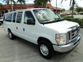 Oxford White 2012 Ford E Series Van E350 XLT Extended Passenger Exterior