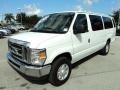 Oxford White 2012 Ford E Series Van E350 XLT Extended Passenger Exterior