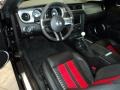 Charcoal Black/Red 2012 Ford Mustang Shelby GT500 Convertible Interior Color