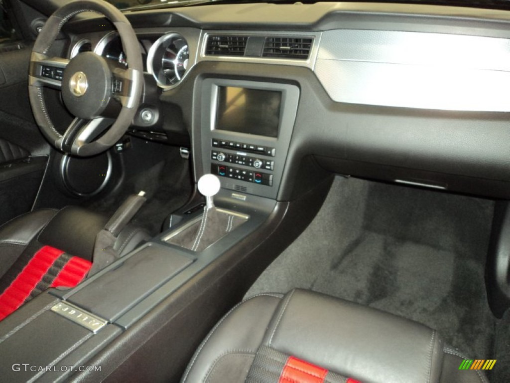 2012 Ford Mustang Shelby GT500 Convertible Charcoal Black/Red Dashboard Photo #70828395