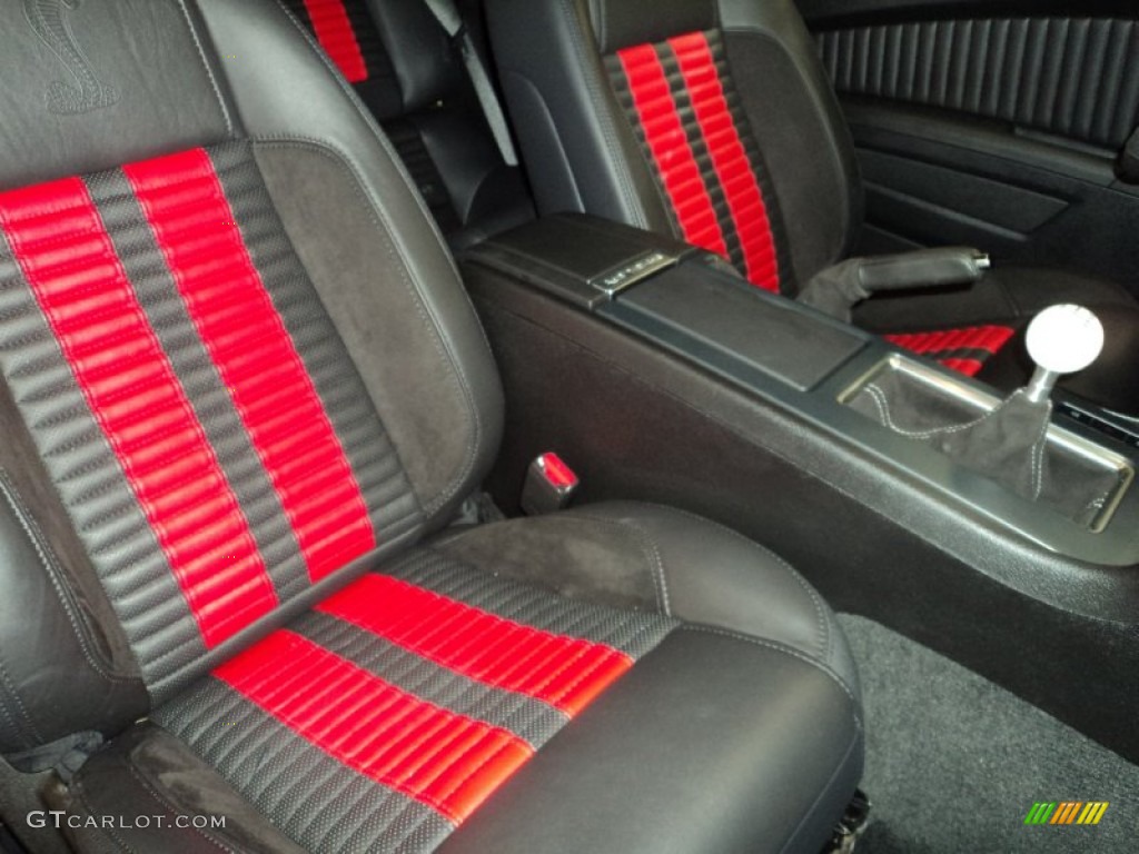 Charcoal Black/Red Interior 2012 Ford Mustang Shelby GT500 Convertible Photo #70828443