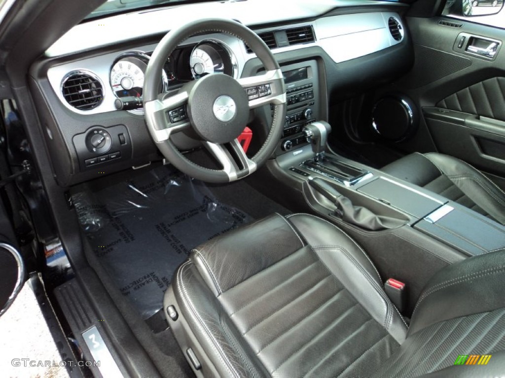 Charcoal Black Interior 2010 Ford Mustang V6 Premium Coupe Photo #70829385