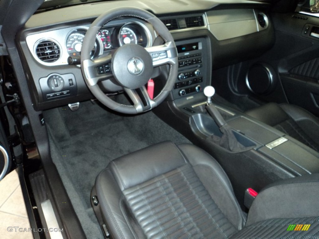 Charcoal Black/Black Interior 2012 Ford Mustang Shelby GT500 SVT Performance Package Coupe Photo #70829709