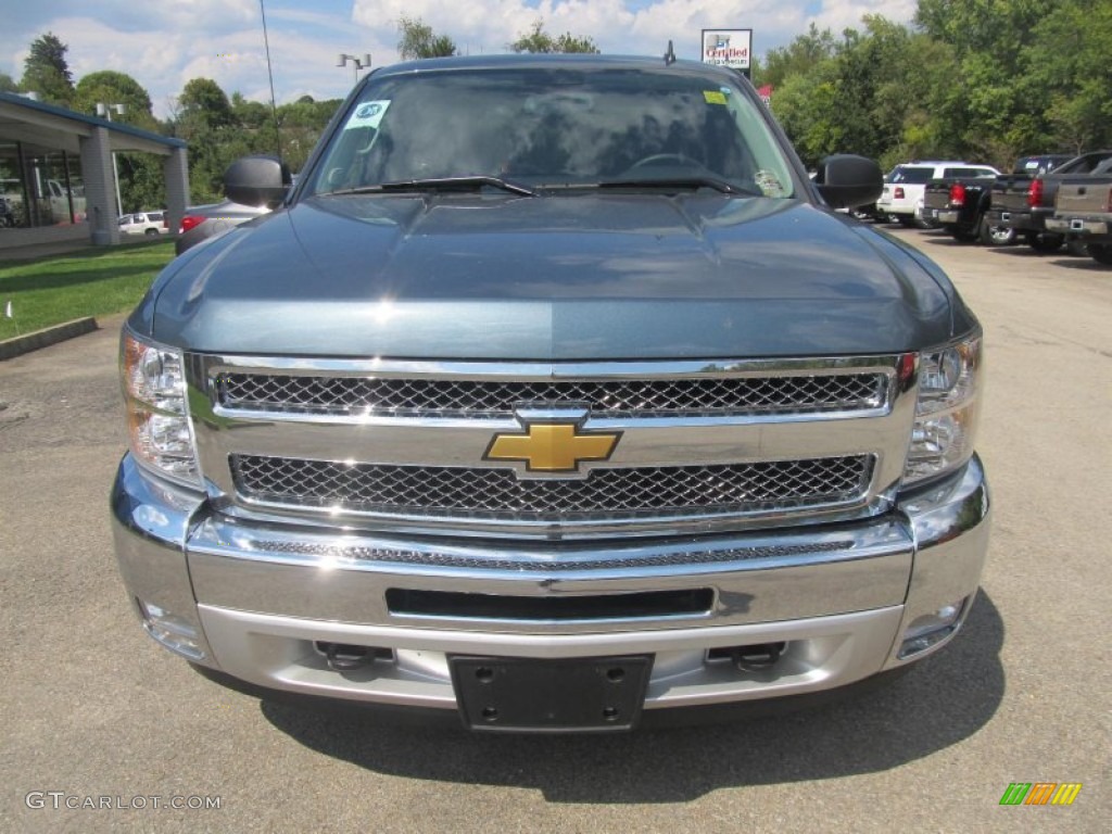 2012 Silverado 1500 LT Extended Cab 4x4 - Blue Granite Metallic / Light Titanium/Dark Titanium photo #10