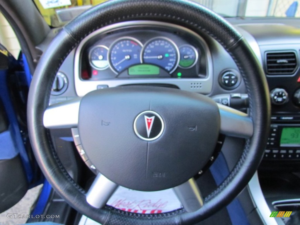 2005 Pontiac GTO Coupe Blue Steering Wheel Photo #70833222