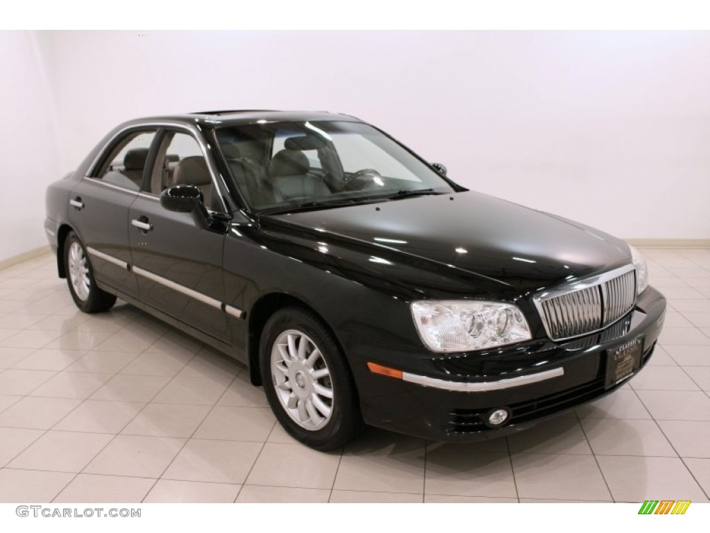 2004 XG350 Sedan - Black Obsidian / Beige photo #1