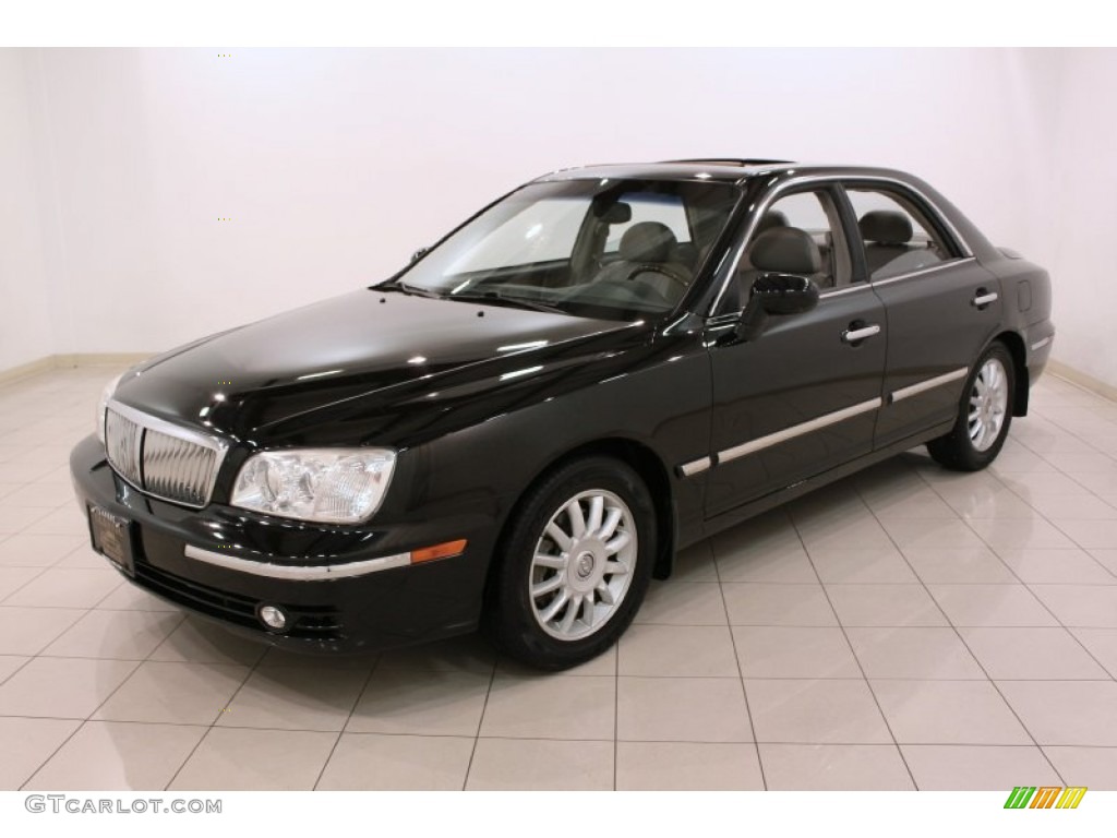2004 XG350 Sedan - Black Obsidian / Beige photo #3