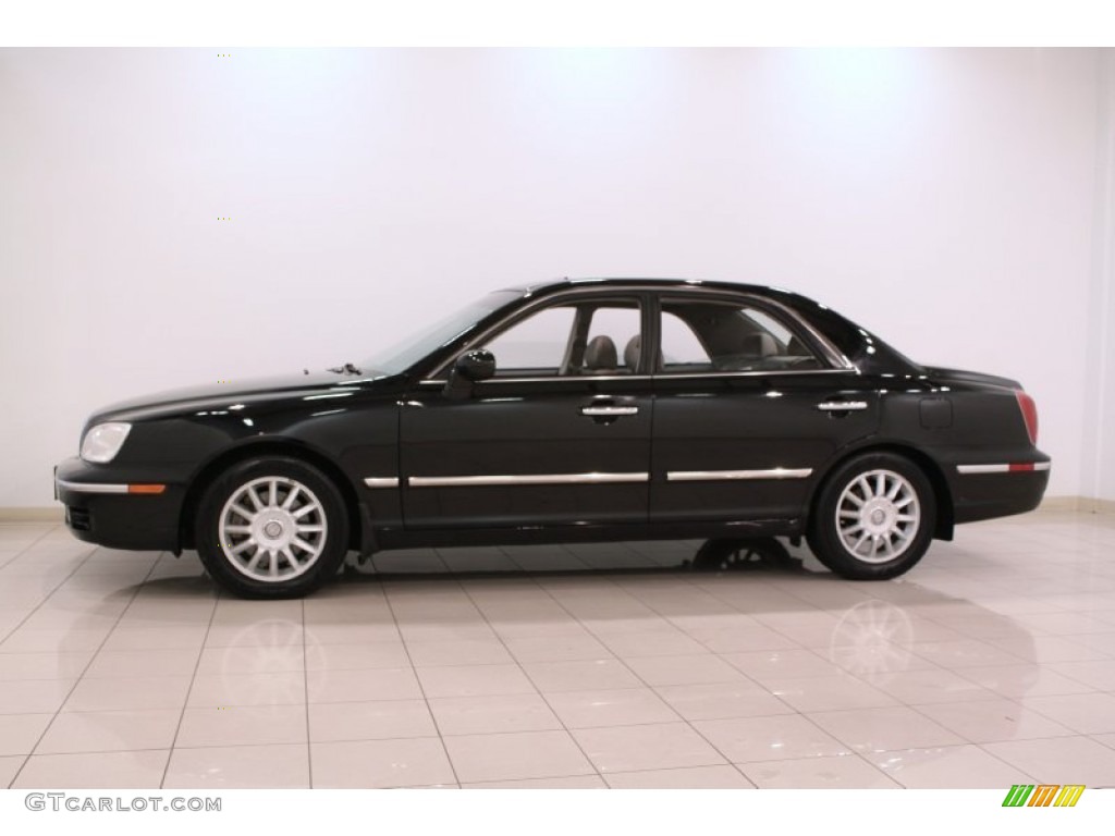 2004 XG350 Sedan - Black Obsidian / Beige photo #4