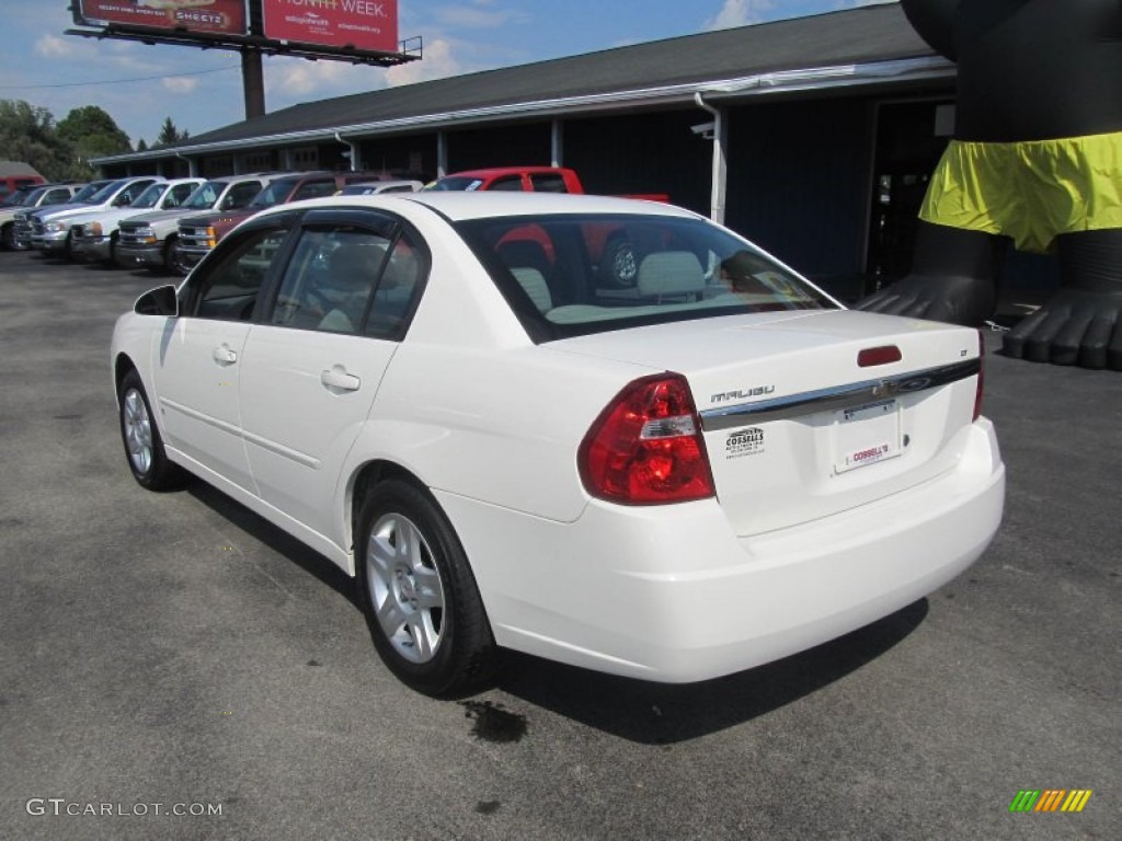 2007 Malibu LT Sedan - White / Titanium Gray photo #3