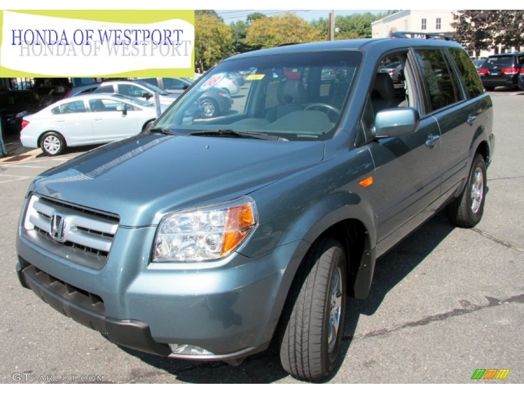 2008 Pilot EX-L 4WD - Steel Blue Metallic / Gray photo #1