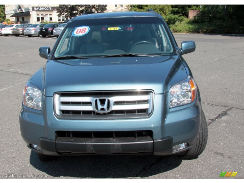 2008 Pilot EX-L 4WD - Steel Blue Metallic / Gray photo #2
