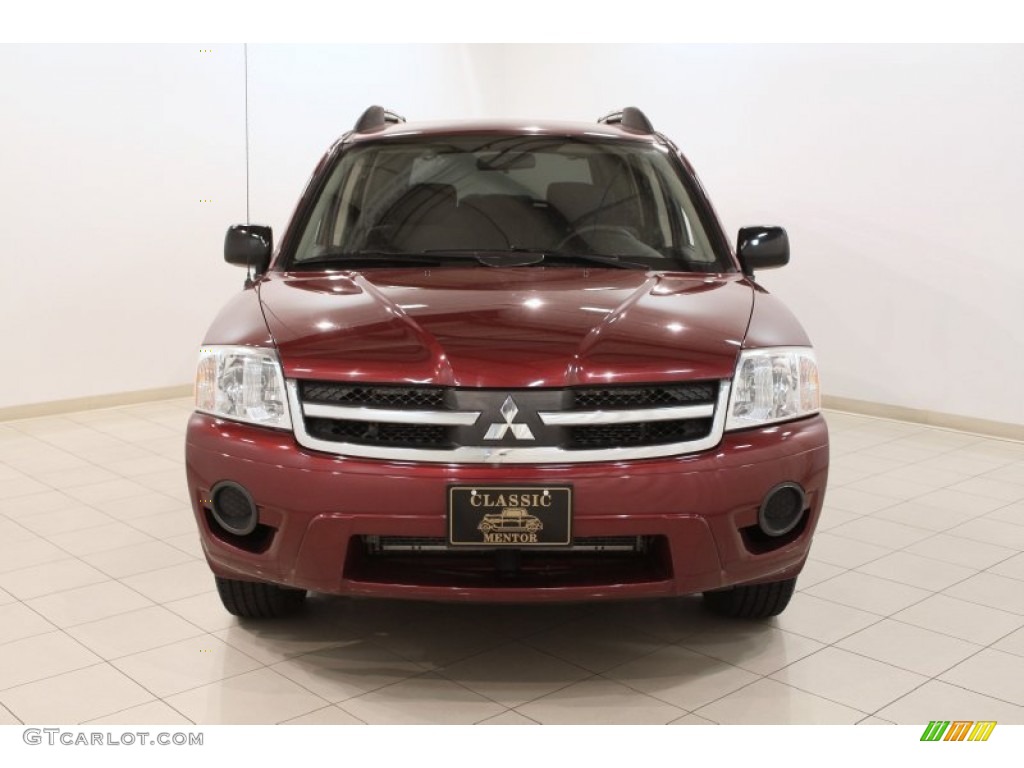 2007 Endeavor LS AWD - Ultra Red Pearl / Black photo #2