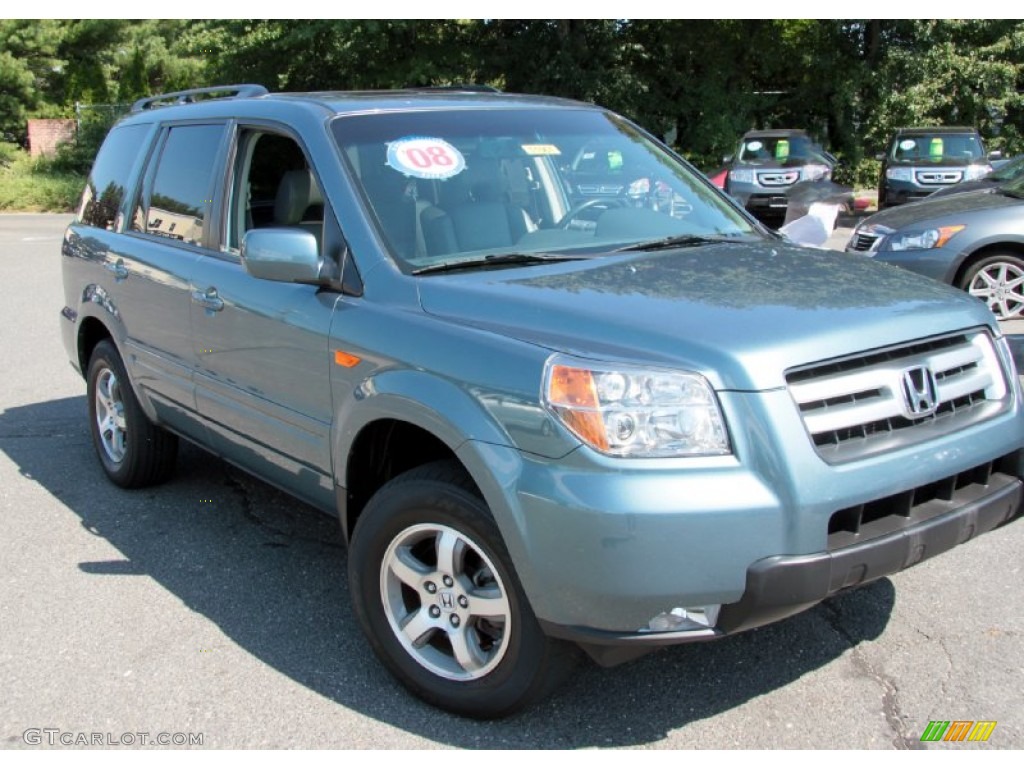 2008 Pilot EX-L 4WD - Steel Blue Metallic / Gray photo #3