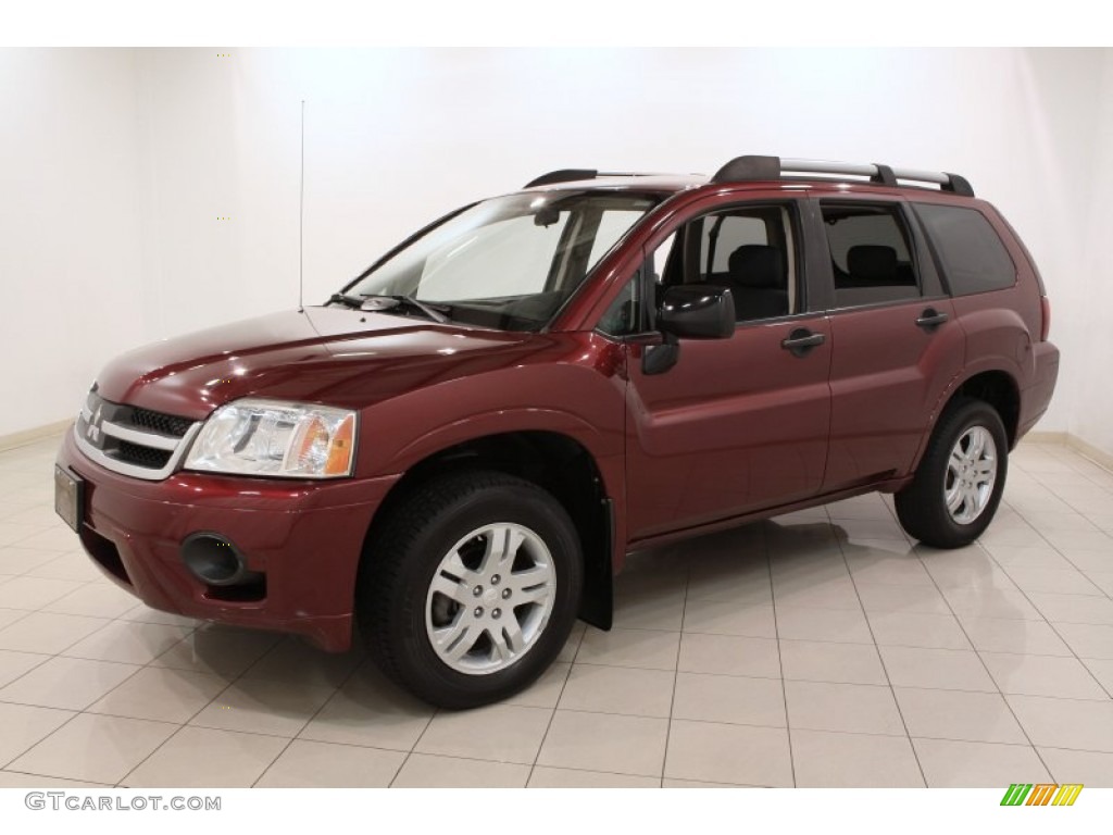 2007 Endeavor LS AWD - Ultra Red Pearl / Black photo #3