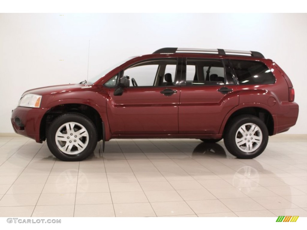 2007 Endeavor LS AWD - Ultra Red Pearl / Black photo #4