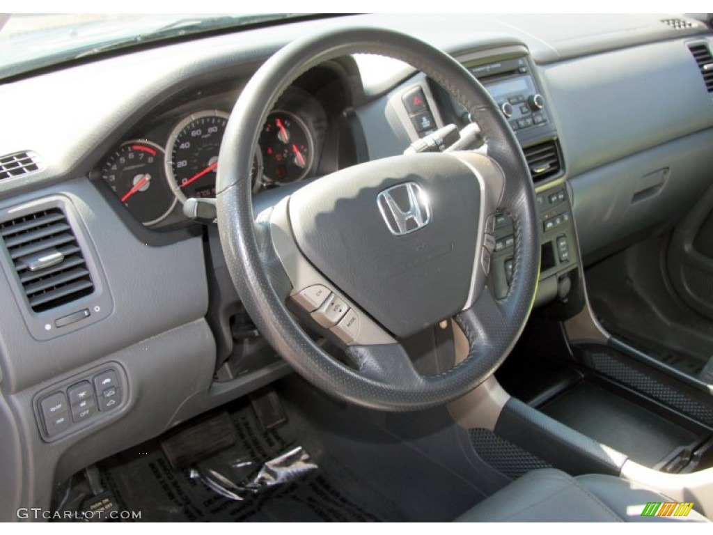 2008 Pilot EX-L 4WD - Steel Blue Metallic / Gray photo #13