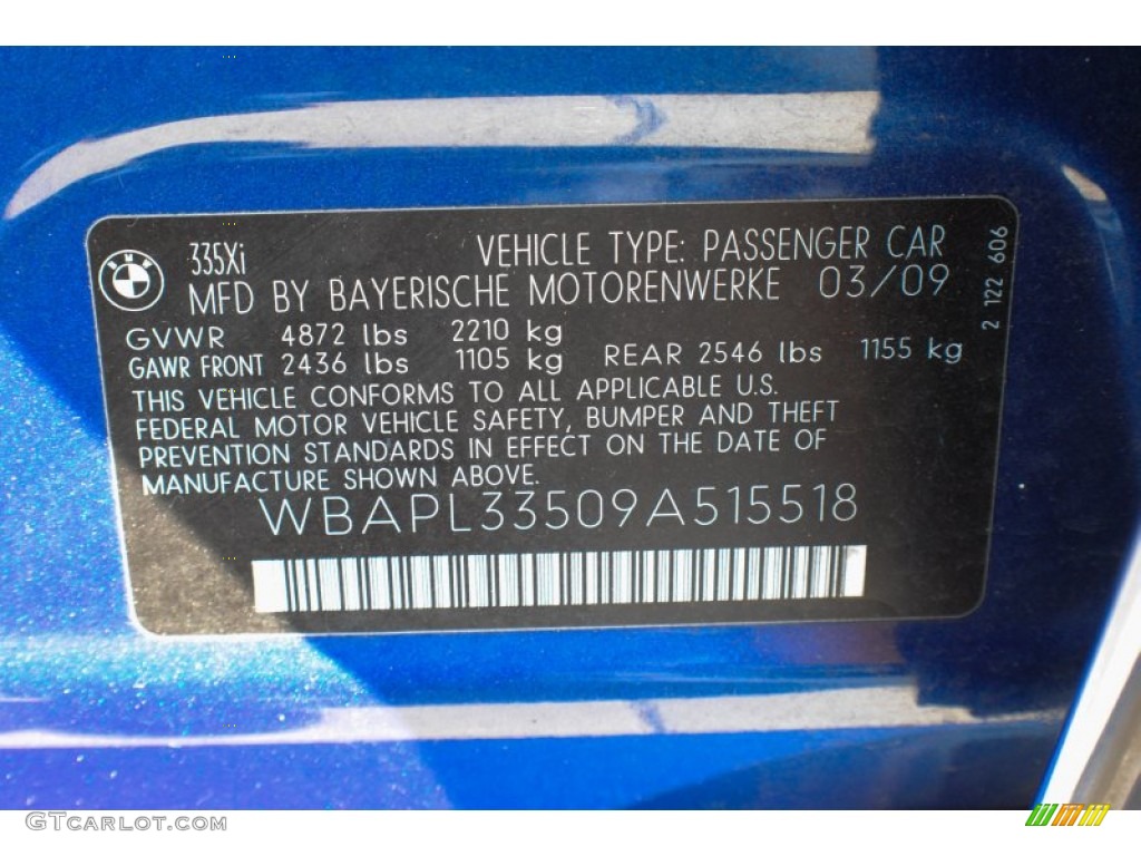 2009 3 Series 335xi Sedan - Montego Blue Metallic / Black photo #16