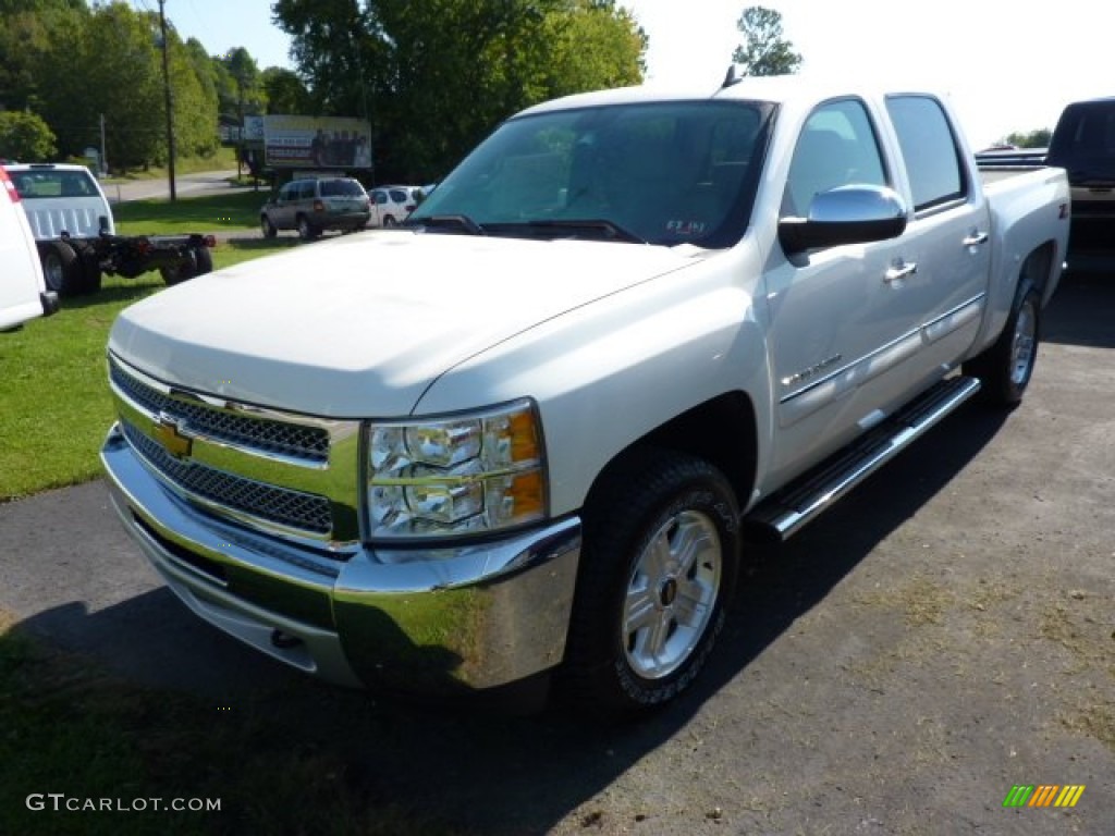 2013 Silverado 1500 LT Crew Cab 4x4 - White Diamond Tricoat / Light Cashmere/Dark Cashmere photo #3