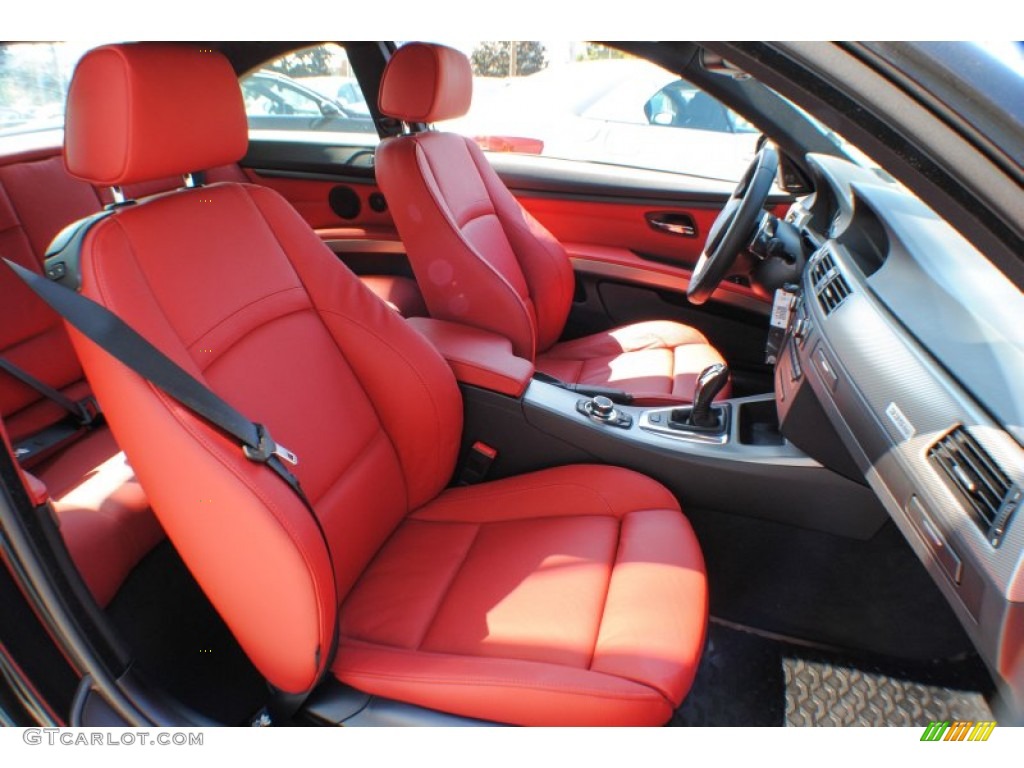 2011 3 Series 335is Coupe - Black Sapphire Metallic / Coral Red/Black Dakota Leather photo #9