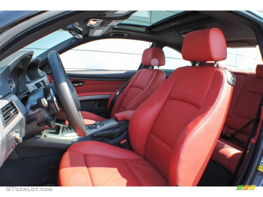 Coral Red/Black Dakota Leather Interior 2011 BMW 3 Series 335is Coupe Photo #70838574