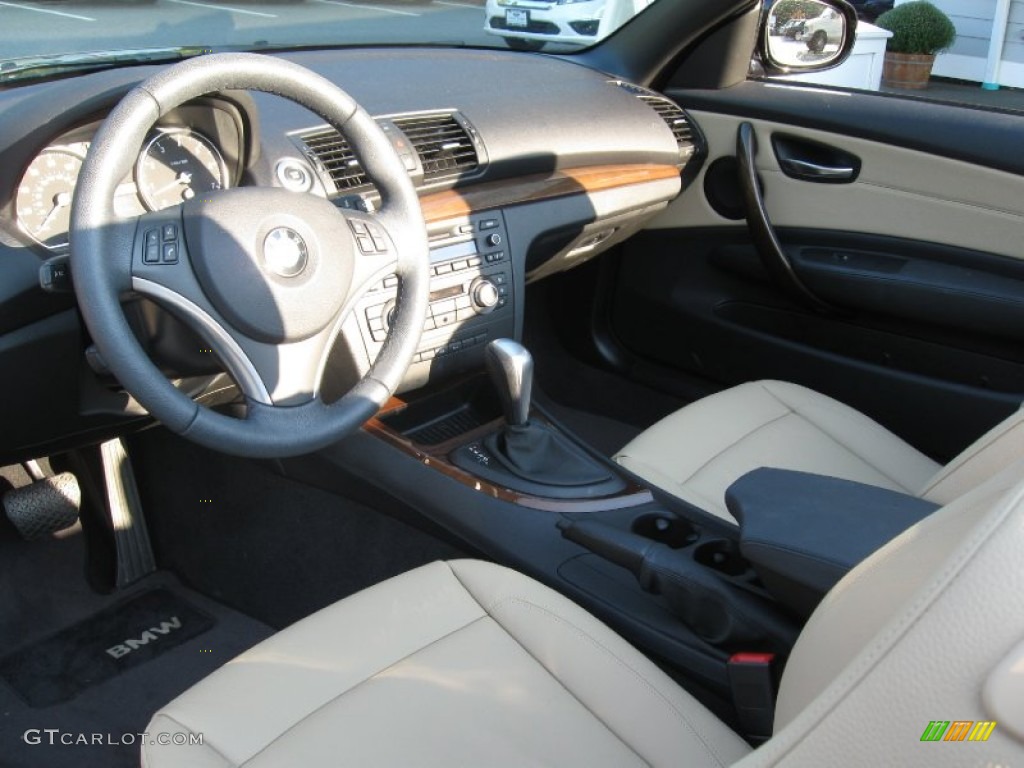 Taupe Interior 2010 BMW 1 Series 128i Convertible Photo #70839135