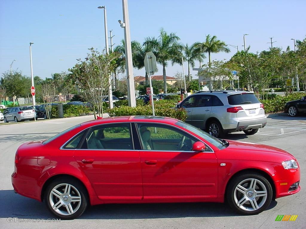 2008 A4 2.0T Special Edition Sedan - Brilliant Red / Beige photo #6