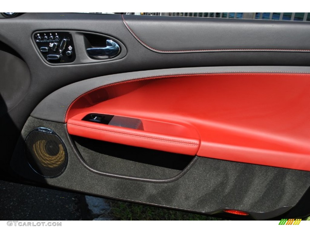 2012 Jaguar XK XKR-S Coupe Red/Warm Charcoal Door Panel Photo #70840563