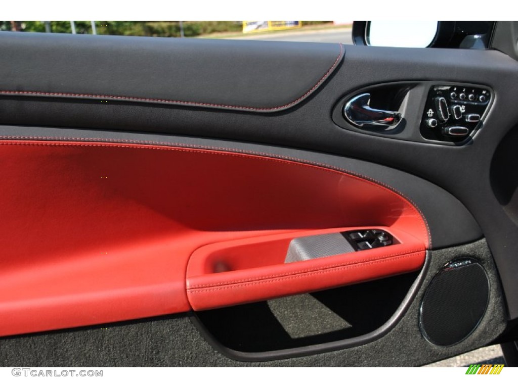 2012 Jaguar XK XKR-S Coupe Red/Warm Charcoal Door Panel Photo #70840596