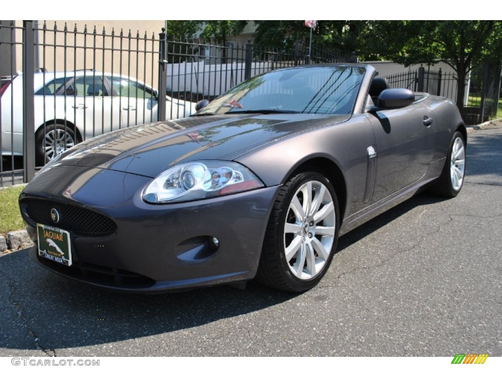 2009 XK XK8 Convertible - Pearl Grey / Charcoal photo #1