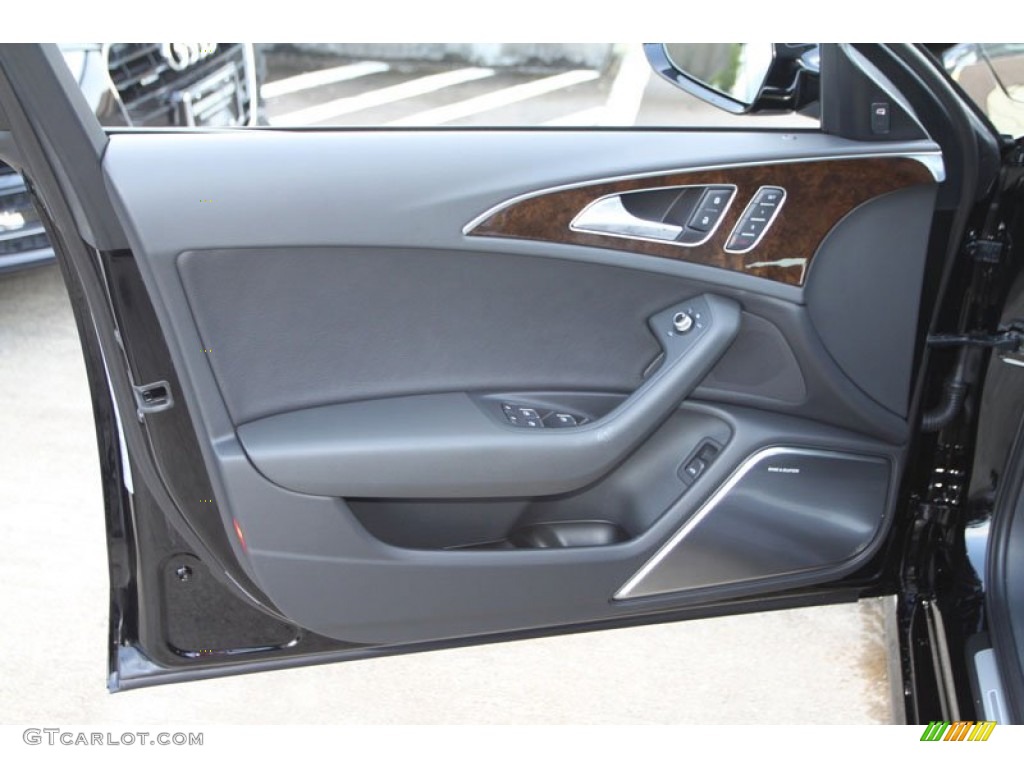 2013 Audi A6 3.0T quattro Sedan Black Door Panel Photo #70840929