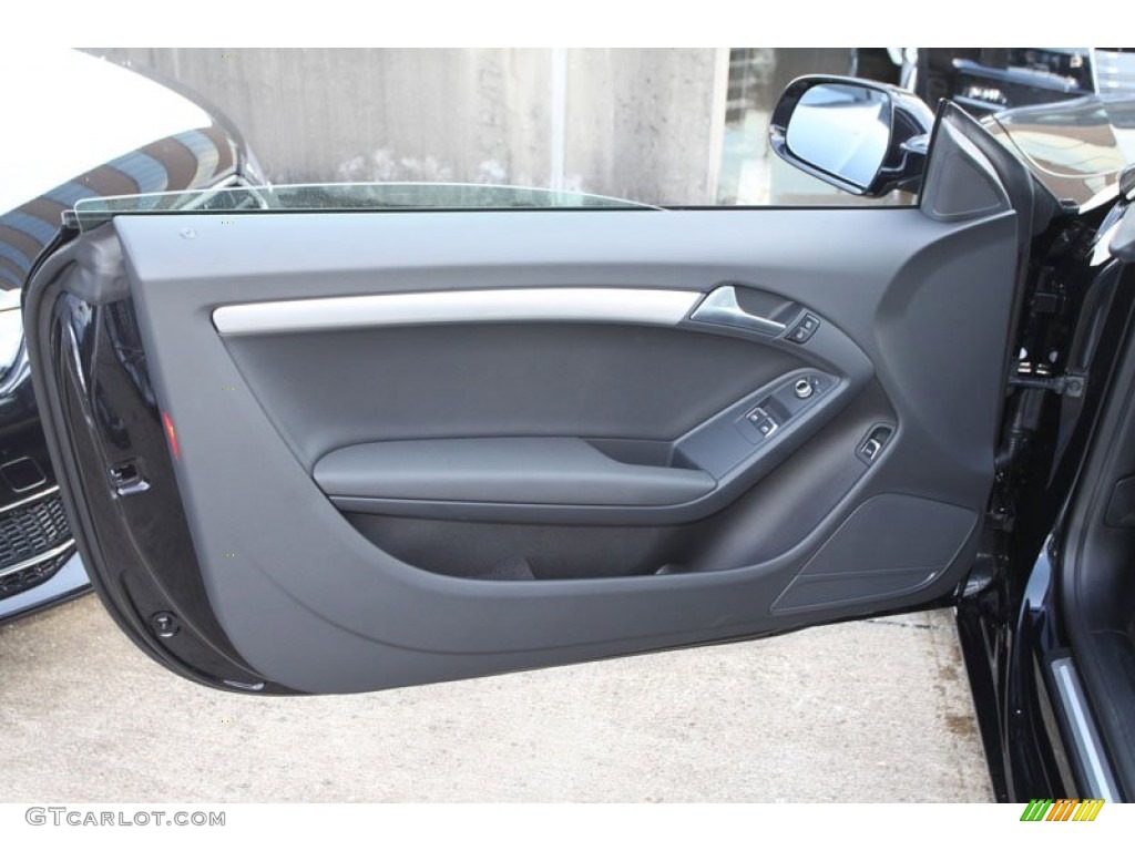 2013 Audi A5 2.0T quattro Coupe Black Door Panel Photo #70841718
