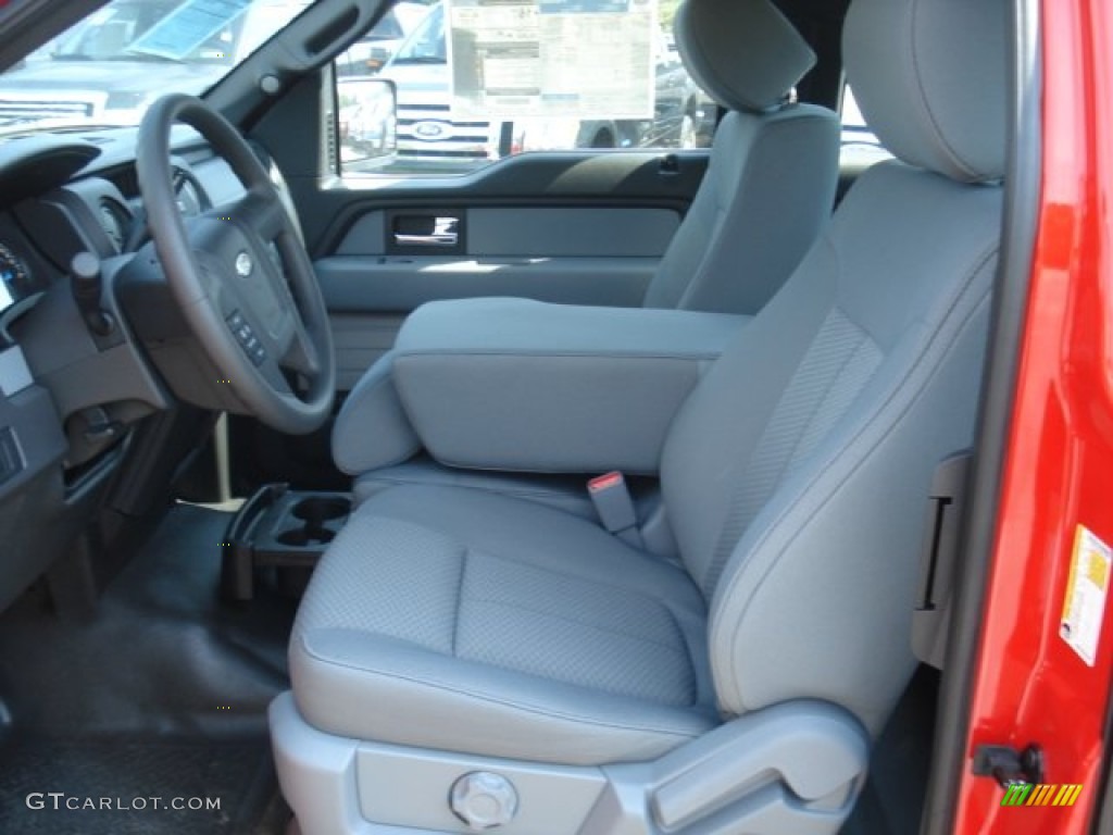 Steel Gray Interior 2013 Ford F150 STX SuperCab 4x4 Photo #70843653