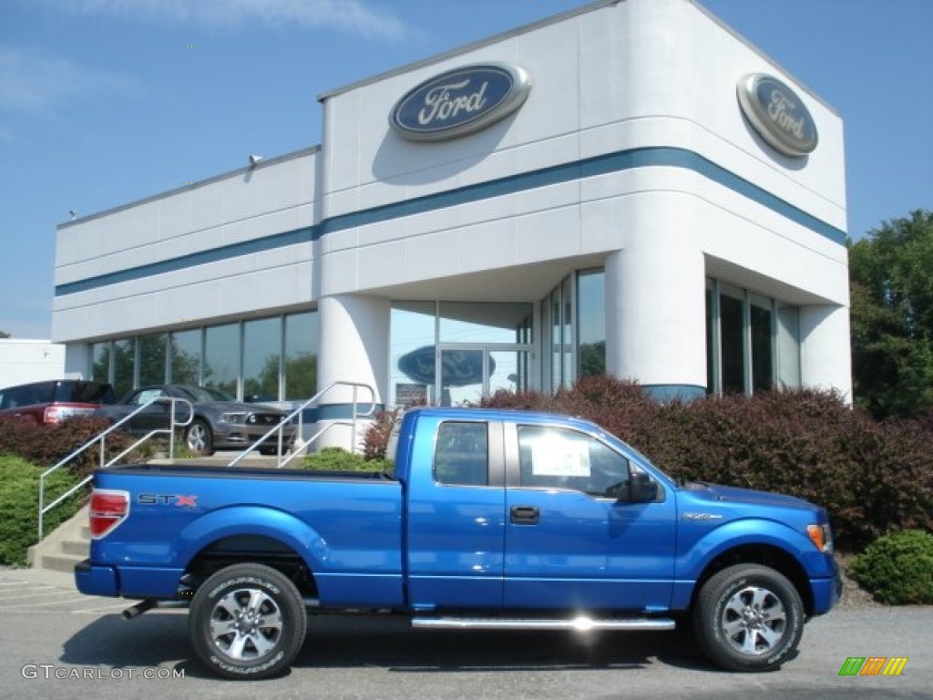 Blue Flame Metallic 2013 Ford F150 STX SuperCab 4x4 Exterior Photo #70843732