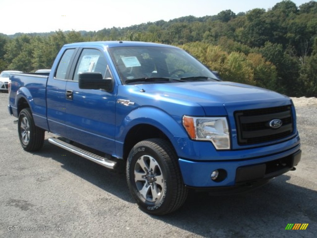 Blue Flame Metallic 2013 Ford F150 STX SuperCab 4x4 Exterior Photo #70843741