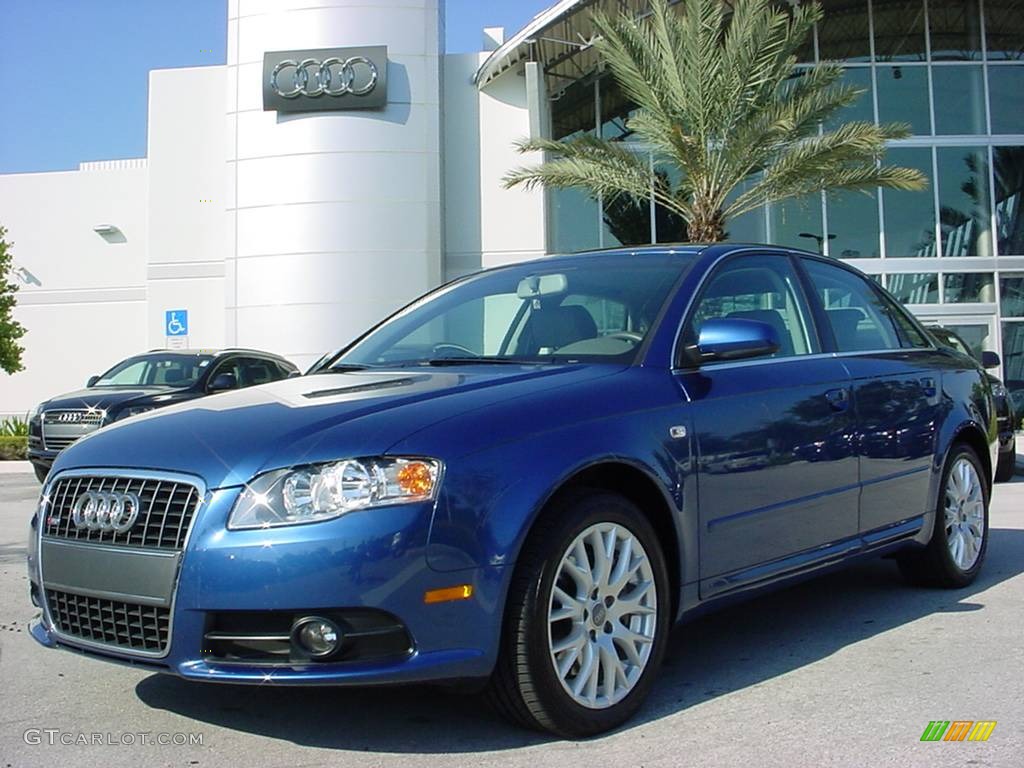 2008 A4 2.0T Special Edition Sedan - Ocean Blue Pearl Effect / Light Gray photo #1