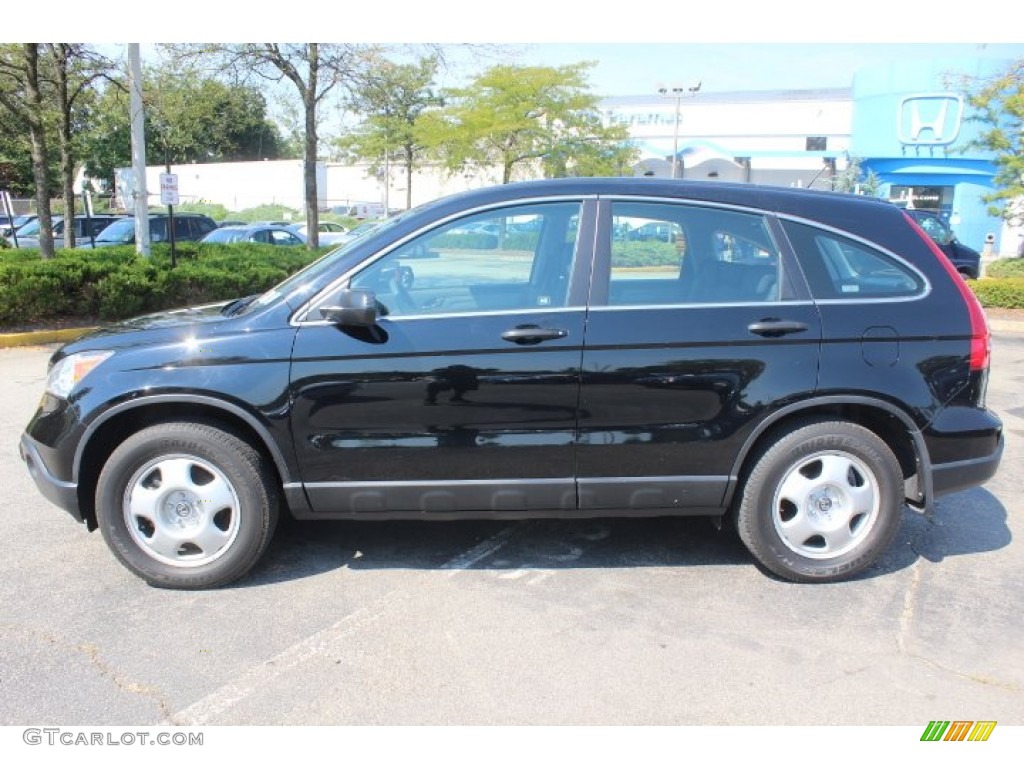 2009 CR-V LX 4WD - Crystal Black Pearl / Gray photo #8