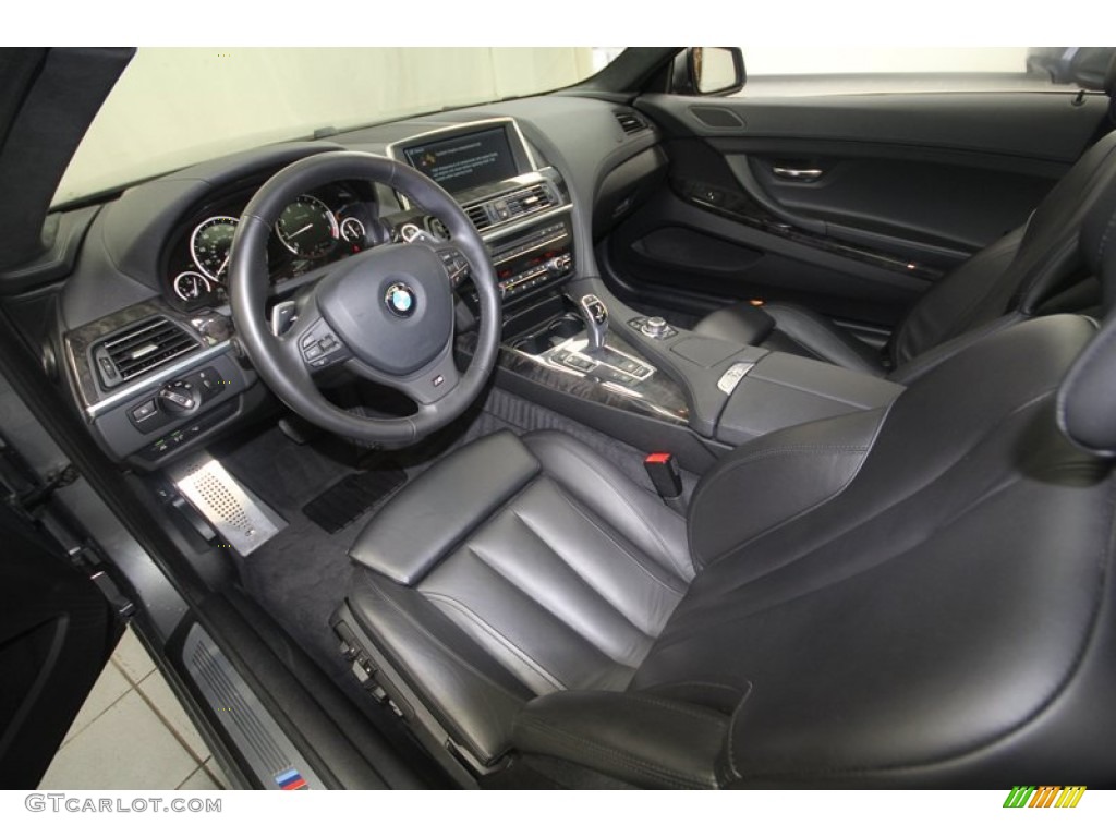 Black Nappa Leather Interior 2012 BMW 6 Series 650i Coupe Photo #70847607