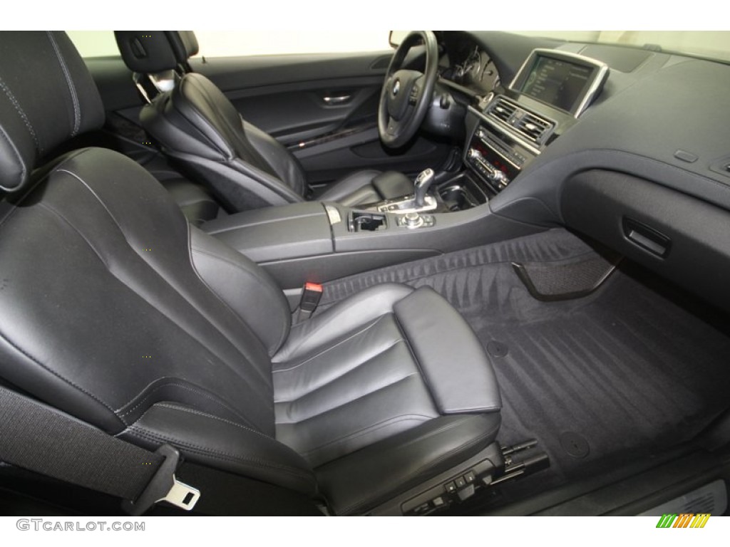 Black Nappa Leather Interior 2012 BMW 6 Series 650i Coupe Photo #70847808