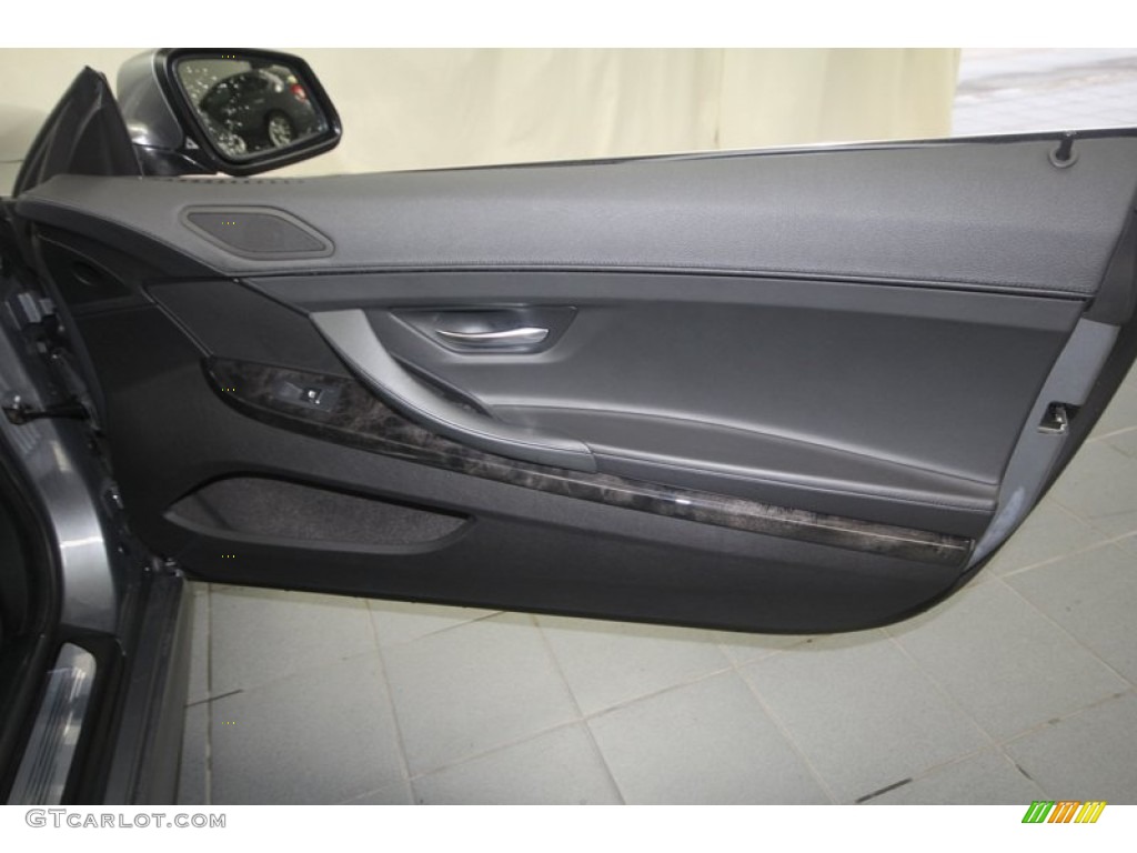2012 BMW 6 Series 650i Coupe Black Nappa Leather Door Panel Photo #70847826