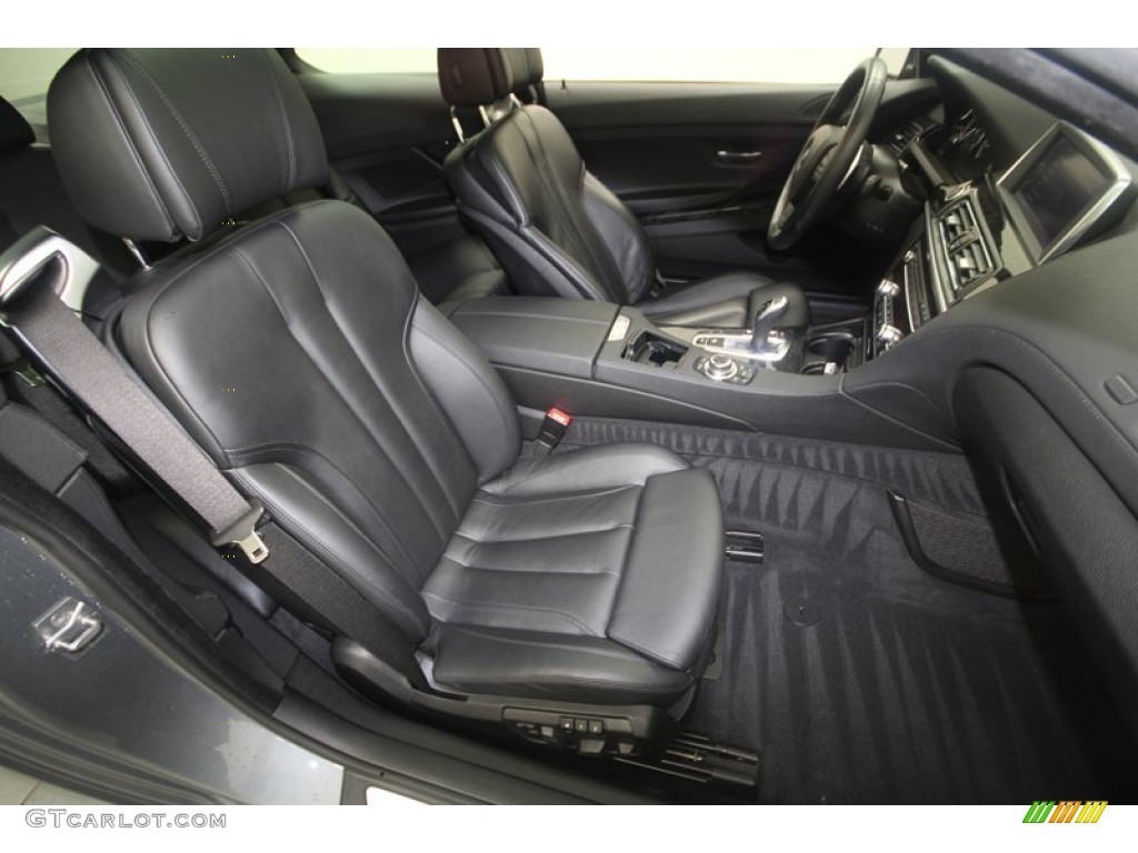 Black Nappa Leather Interior 2012 BMW 6 Series 650i Coupe Photo #70847835