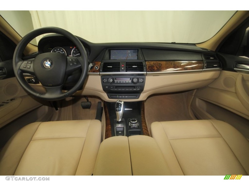 2010 BMW X5 xDrive30i Sand Beige Dashboard Photo #70848304