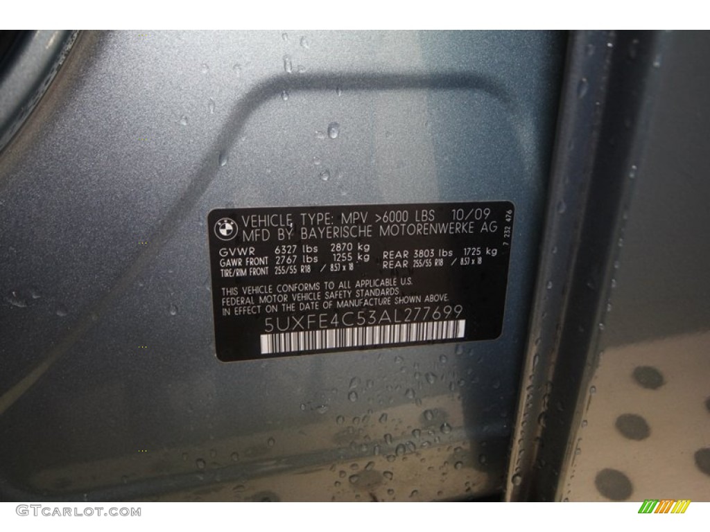 2010 BMW X5 xDrive30i Info Tag Photo #70848351
