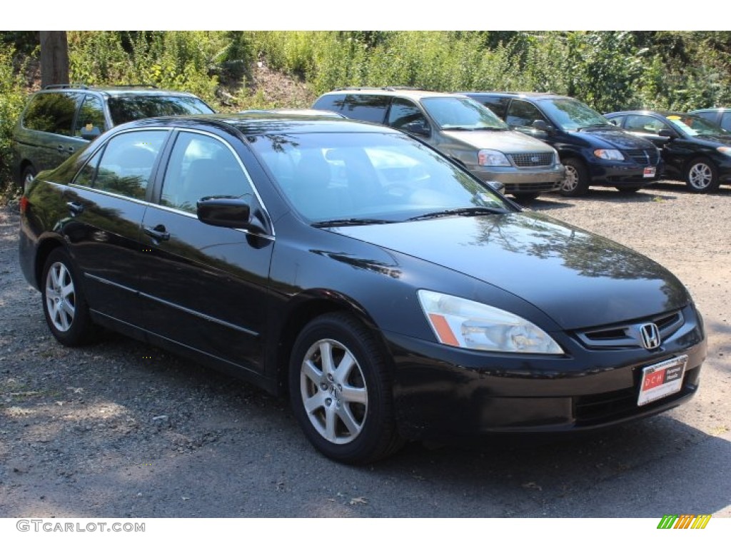 2005 Accord EX-L V6 Sedan - Nighthawk Black Pearl / Ivory photo #3