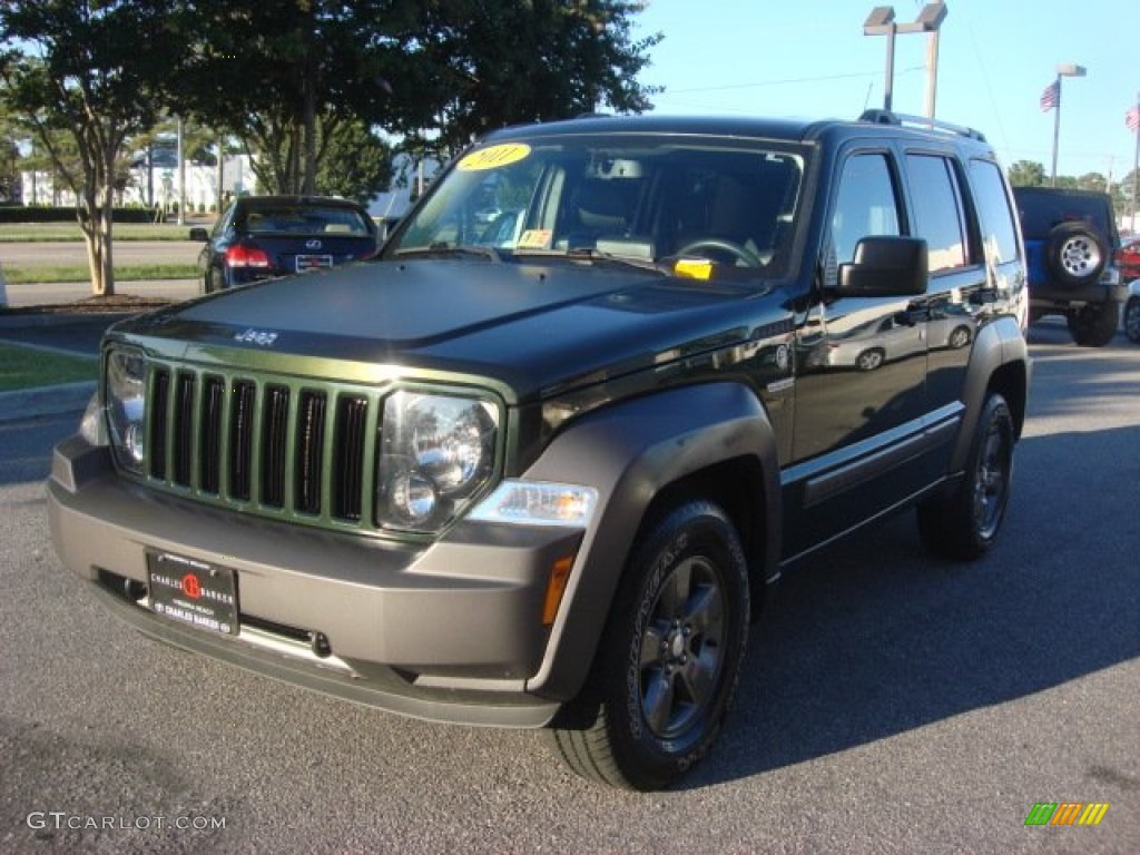 2011 Liberty Renegade 4x4 - Natural Green Metallic / Dark Slate Gray photo #7