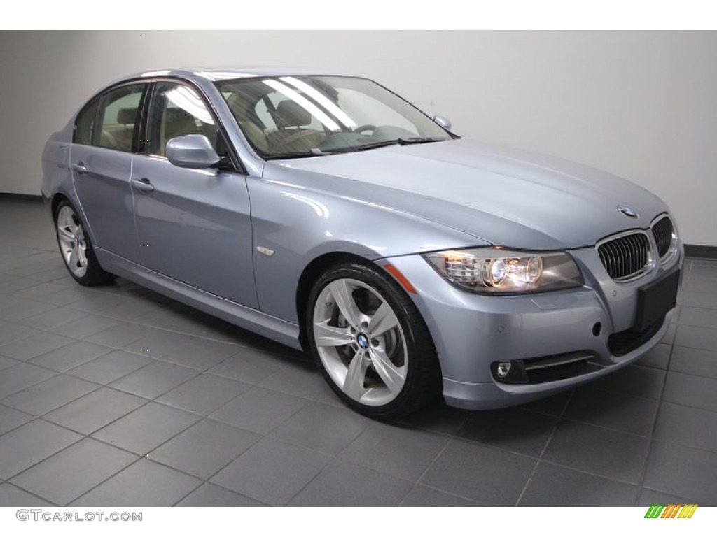 2009 3 Series 335i Sedan - Blue Water Metallic / Beige photo #1