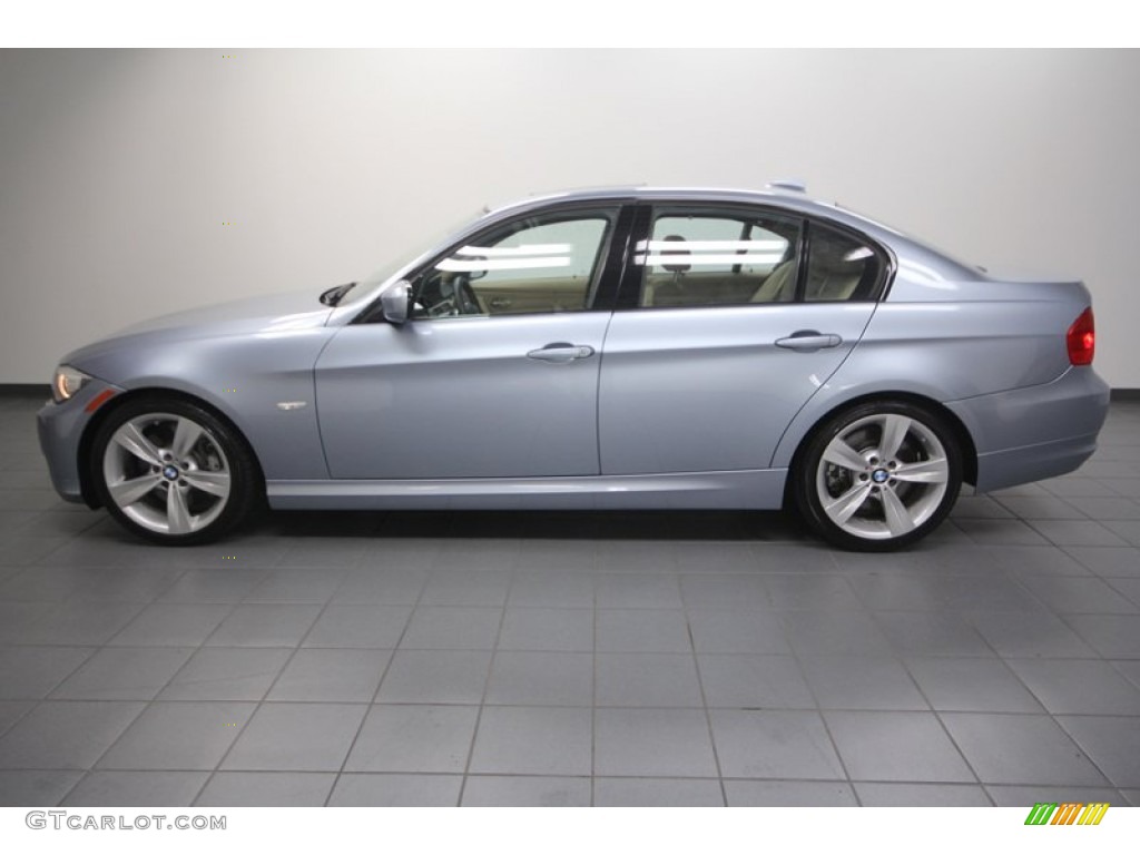 2009 3 Series 335i Sedan - Blue Water Metallic / Beige photo #2